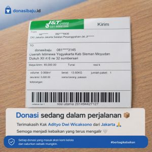 donasi baju jakarta dikirim melalui ekspedisi