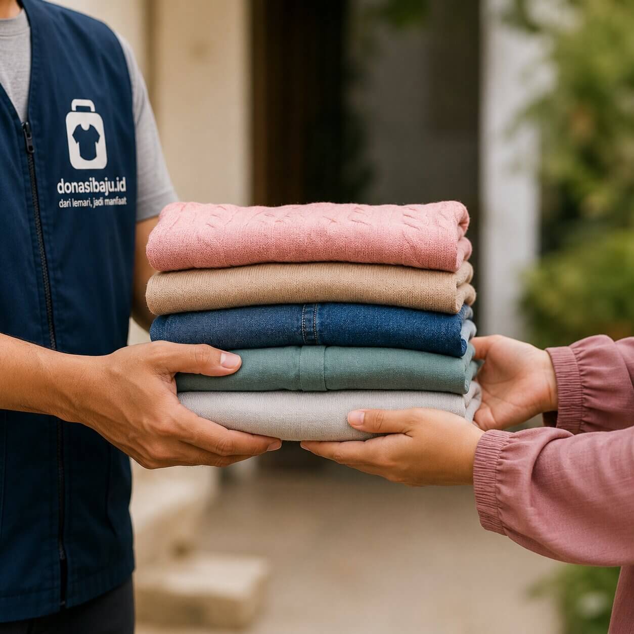 baju disalurkan dalam bentuk baju gratis